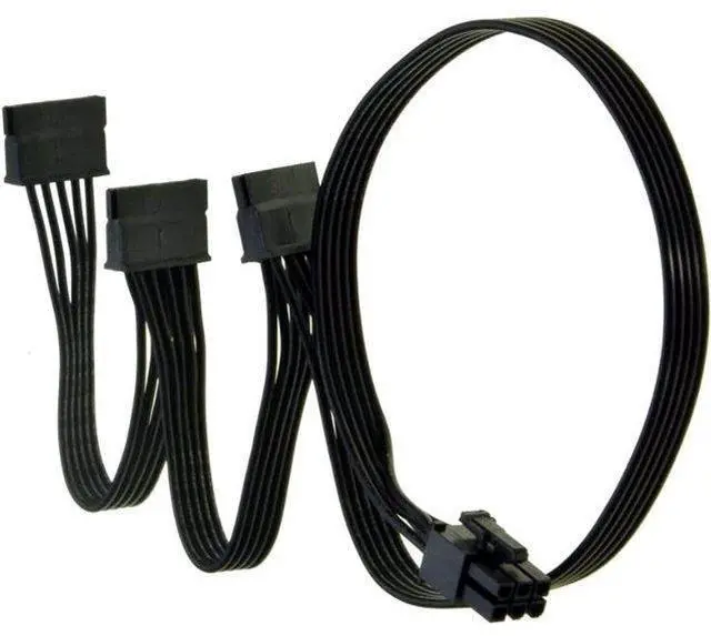 Main image of 6 Pin to 3X 15 Pin SATA Hard Drive Power Adapter Cable for Some Types of Thermaltake Modular PSUs 20-in(50cm)