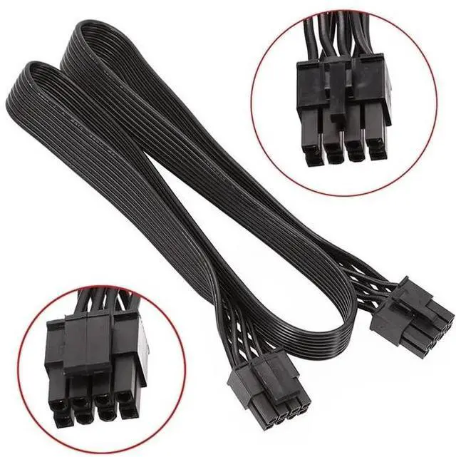 Alt view image 2 of 4 - CPU 8 Pin Female to CPU 8 Pin ATX 4 Pin Male Power Supply Converter Adapter Extension Cable for Motherboard 9.5-inch