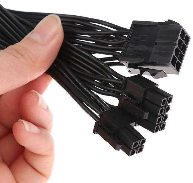 Alt view image 4 of 4 - CPU 8 Pin Female to CPU 8 Pin ATX 4 Pin Male Power Supply Converter Adapter Extension Cable for Motherboard 9.5-inch(24cm)
