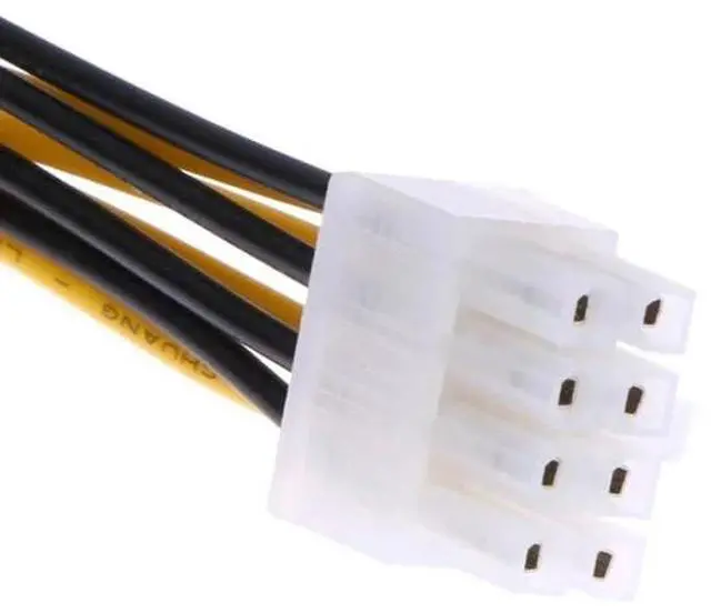 Alt view image 2 of 3 - 3-Pack LP4 Molex Male to ATX 4 pin Male Auxiliary Power Adapter Cable 9.5-inch (24cm)