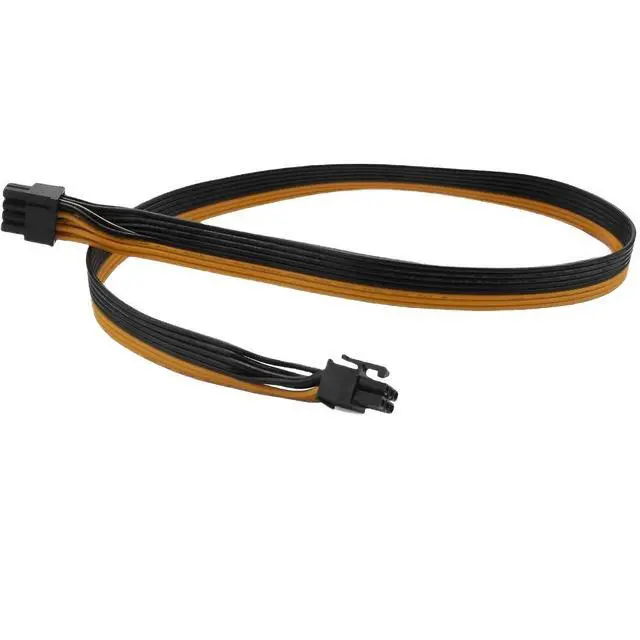 Alt view image 3 of 6 - (2-Pack) 6 Pin to 8 Pin PCIe Adapter for CoolerMaster and Thermaltake PSUs 6 Pin Male to 8 Pin (6+2) PCI Express Cable 20-inch(51cm)