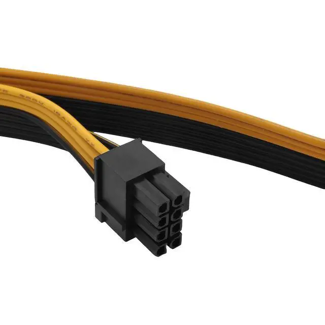Alt view image 5 of 6 - (2-Pack) 6 Pin to 8 Pin PCIe Adapter for CoolerMaster and Thermaltake PSUs 6 Pin Male to 8 Pin (6+2) PCI Express Cable 20-inch(51cm)
