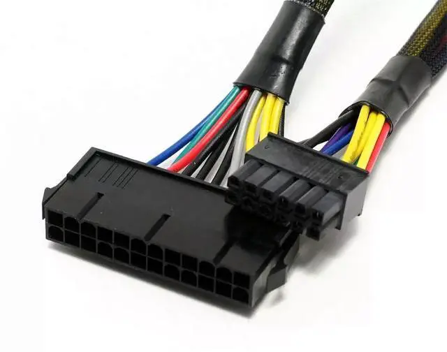Alt view image 3 of 5 - 24 Pin to 12 Pin ATX PSU Main Power Adapter Braided Sleeved Cable for Acer Q87 Q87H3 Q87H3-AM 12-inch(30cm)