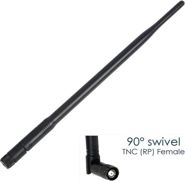 Alt view image 2 of 3 - 2X 6dBi Dual Band WiFi Antenna RP-TNC Male 2.4GHz/5GHz Omni-Directional for Linksys Router WRT54G WRT54GL WRT54GS WAP54G, Cisco Aironet, Trimble Total Station, Wireless Access Point, Industrial IoT