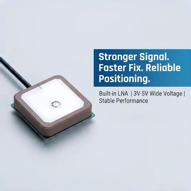 Alt view image 6 of 7 - 28dB High Gain GPS Active Antenna Built-in Ceramic Patch GPS Antenna U.FL Connector, GPS Module Receiver, for Timing, Marine Navigation, Drone, UAV, Vehicle Tracking, for NEO-6M/7M/8M (25x25x4mm)