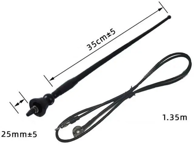 Alt view image 4 of 4 - Waterproof Marine Antenna Rubber Duck Dipole Flexible Mast FM AM Antenna for Boat Radio Car ATV UTV RZR Tractor Motorcycle Yacht Black