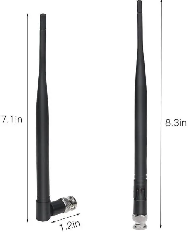 Alt view image 4 of 5 - 2X Wireless Microphone Receiver Antenna UHF 400MHz-960MHz BNC Male Antenna 6dBi Gain Omnidirectional Replacement Antennas for Wireless Microphone Systems Digital Audio Receivers Ham Radio RF Devices