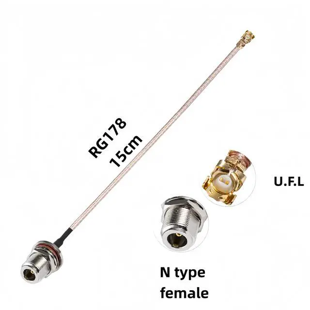 Alt view image 4 of 4 - 915MHz LoRa/HaLow Outdoor Antenna with U.FL to N-Type Female Coaxial Cable 5dBi Gain Omni-Directional N Male Connector for 802.11ah IoT Gateway, Helium Hotspot, RAK Wireless 902-928MHz