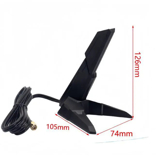 Alt view image 3 of 3 - External RP-SMA Antenna WiFi 6E Tri-Band 2.4GHz/5GHz/6GHz with 3.94ft Extension Cable Magnetic Base Compatible with ASUS ROG Strix/Maximus/ProArt/TUF Gaming Motherboards and 2T2R WiFi Cards