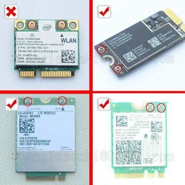 Alt view image 4 of 6 - MHF4 WLAN Network Adapter PC WiFi Antenna for intel 7260 8260 8265 9265 9260 9560 AX200 AX121 WiFi Antenna M.2 Wi-Fi Wireless WLAN Card M2 Zero