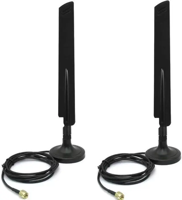 Main image of 10dBi Dual Band 6E 6GHz 2.4GHz 5GHz RP-SMA WiFi Antennae with Extension Cable Magnetic Base for PC Desktop Computer PCI PCIe Bluetooth WiFi 6E Card Wireless Network Router