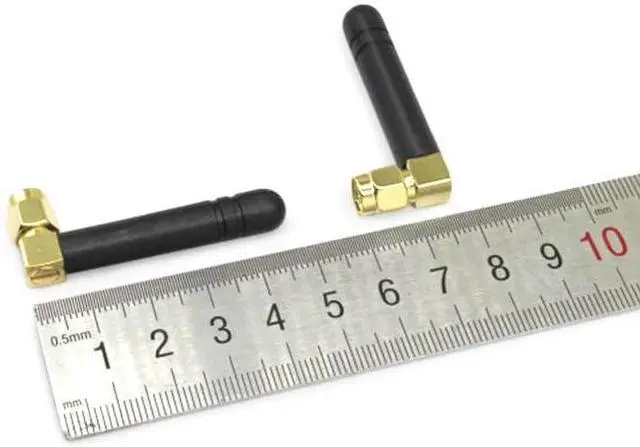 Alt view image 3 of 3 - Mini Dual Band WiFi 6 2.4GHz 5GHz 5.8GHz MIMO 802.11 b/g/n/ac/ax RP-SMA Male Right Angle Antenna for FPV WiFi Bluetooth USB Adapter 6E PCIe Card Mini PC Motherboard Router Wireless Back Up Camera