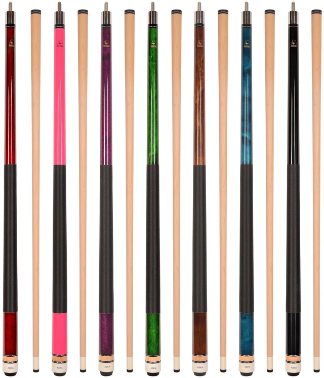 Main image of ASKA L2 7-Piece Billiard Pool Cue Set - 58" Canadian Maple, 13mm Tip, Mixed Weights (18-21 oz)