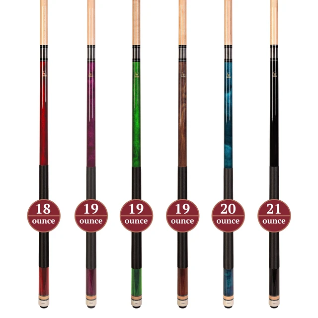 Alt view image 3 of 7 - ASKA L2 Set of 6 Billiard Pool Cues, 58" Canadian Maple, Mixed Weights (18-21 oz), 13mm Hard Tip