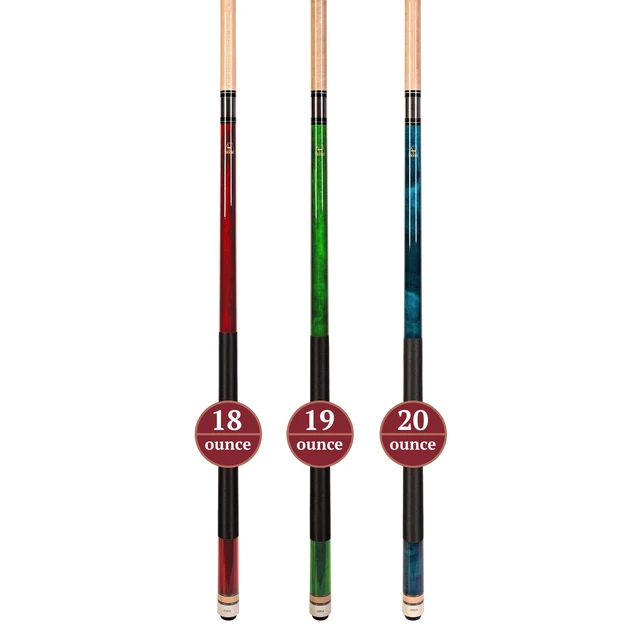 Alt view image 3 of 7 - ASKA L2 Set of 3 Billiard Pool Cues, 58" Canadian Hard Rock Maple, Mixed Weights (18, 19, 20 oz)