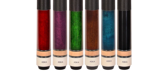 Alt view image 4 of 7 - ASKA L2 Set of 6 Billiard Pool Cues, 58" Canadian Maple, Mixed Weights (18-21 oz), 13mm Hard Tip
