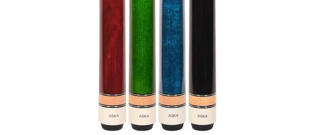Alt view image 4 of 6 - ASKA L3 Set of 4 Pool Cue Sticks, 58", 13mm Tip, Canadian Maple Shaft, Wrapless Design, Mixed Weights 18-21 oz