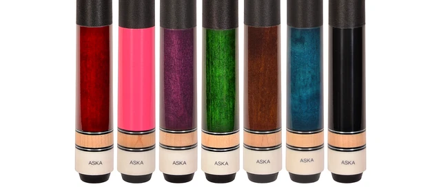 Alt view image 4 of 7 - ASKA L2 7-Piece Billiard Pool Cue Set - 58" Canadian Maple, 13mm Tip, Mixed Weights (18-21 oz)
