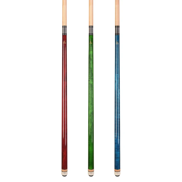 Alt view image 2 of 6 - ASKA Set of 3 L3 Pool Cue Sticks, 58", 13mm Tip, Canadian Maple Shaft, Wrapless