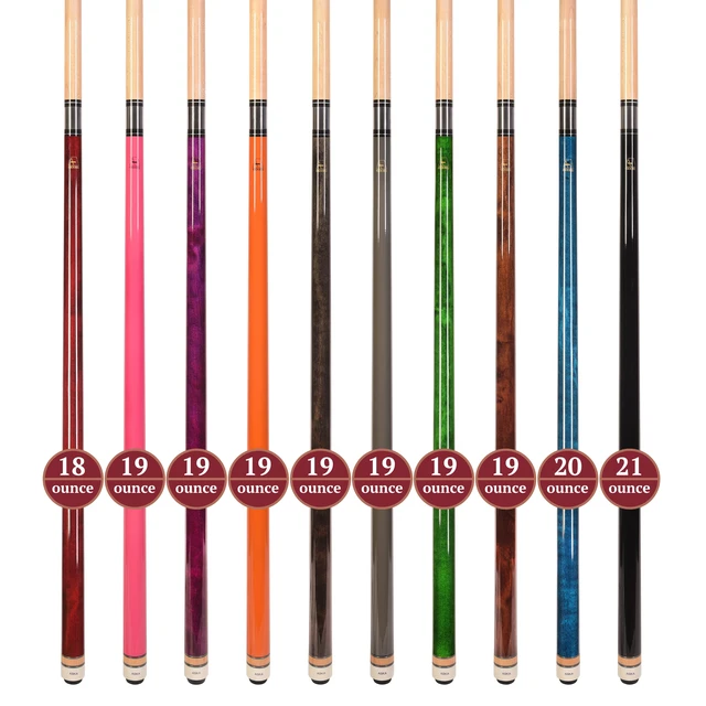 Alt view image 3 of 7 - ASKA Set of 10 L3 Pool Cue Sticks, 58", 13mm Tip, Canadian Maple Shaft, Wrapless