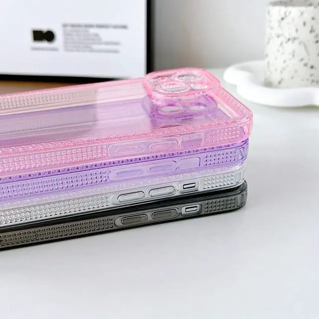 Alt view image 6 of 7 - ZTOFERA Designed for iPhone 14 Plus 6.7 inch,Sparkly Cute Clear Case for Women Girls,Glitter Bling Flexible Soft TPU Silicone Bumper Protective Cover for iPhone 14 Plus - Purple