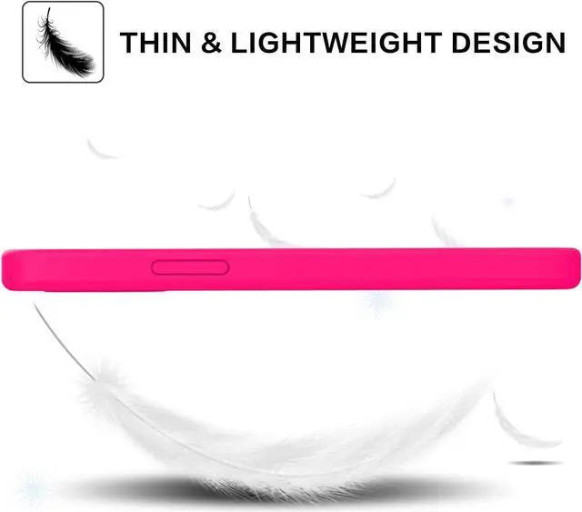 Alt view image 6 of 7 - BENTOBEN iPhone 12/12 Pro Case, Soft Silicone Rubber Bumper, Microfiber Lining, Shockproof Protective Cover, 6.1" 2020 - Hot Pink