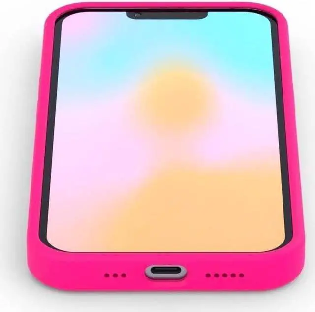 Alt view image 4 of 7 - FELONY CASE - iPhone 14 Pro Case - Neon Pink Silicone Phone Cover | Liquid Silicone with Anti-Scratch Microfiber Lining, 360° Shockproof Protective Case for Apple iPhone 14 Pro