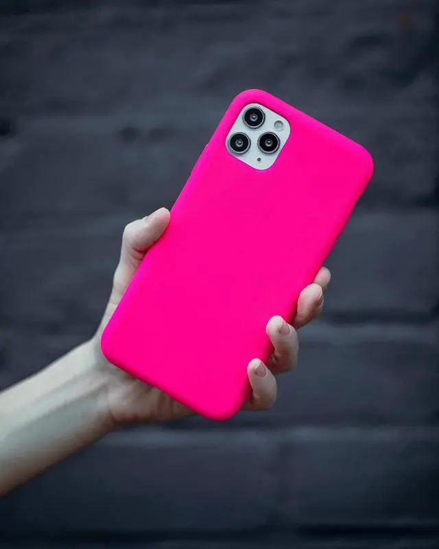 Alt view image 7 of 7 - FELONY CASE - iPhone 14 Pro Case - Neon Pink Silicone Phone Cover | Liquid Silicone with Anti-Scratch Microfiber Lining, 360° Shockproof Protective Case for Apple iPhone 14 Pro