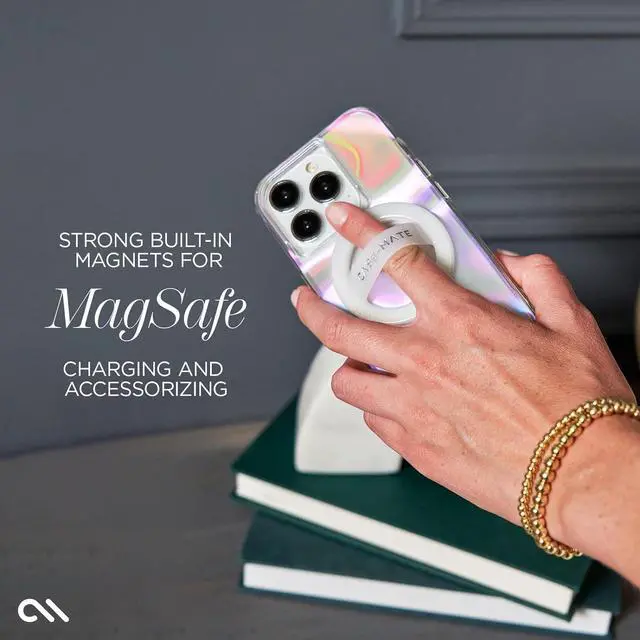 Alt view image 4 of 7 - Case-Mate iPhone 15 Pro Case - Soap Bubble [12ft Drop Protection] [Compatible with MagSafe] Magnetic Cover with Iridescent Swirl Effect for iPhone 15 Pro 6.1", Slim, Shockproof, Anti-Scratch Tech