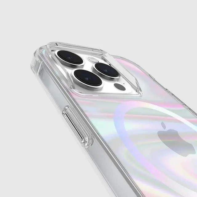 Alt view image 5 of 7 - Case-Mate iPhone 15 Pro Case - Soap Bubble [12ft Drop Protection] [Compatible with MagSafe] Magnetic Cover with Iridescent Swirl Effect for iPhone 15 Pro 6.1", Slim, Shockproof, Anti-Scratch Tech