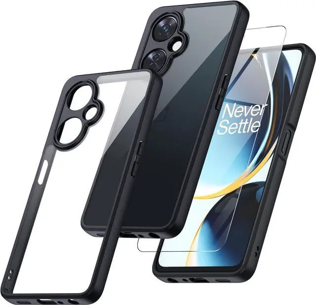 Main image of for OnePlus Nord N30 5G Case with Glass Screen Protector, Non-Yellowing Crystal Clear Shockproof Bumper Case, Slim Thin Yet Military Grade Drop Proof Phone Cover