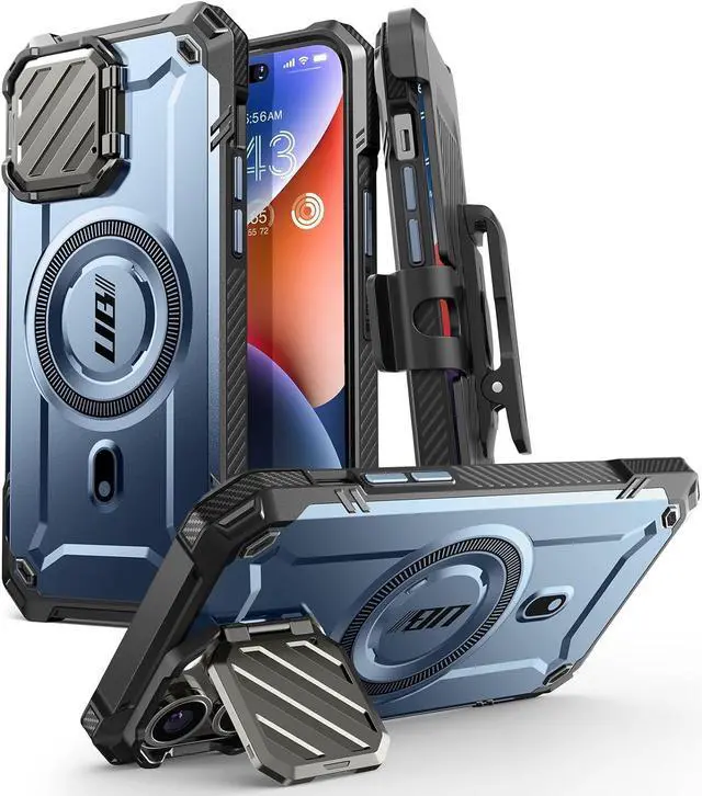 Main image of SUPCASE for iPhone 14/13 Pro Max Case with Camera Cover Stand, Tilt | Compatible with MagSafe, Military-Grade Protection, Heavy Duty Shockproof, Precise Fit, Unicorn Beetle Pro Mag XT