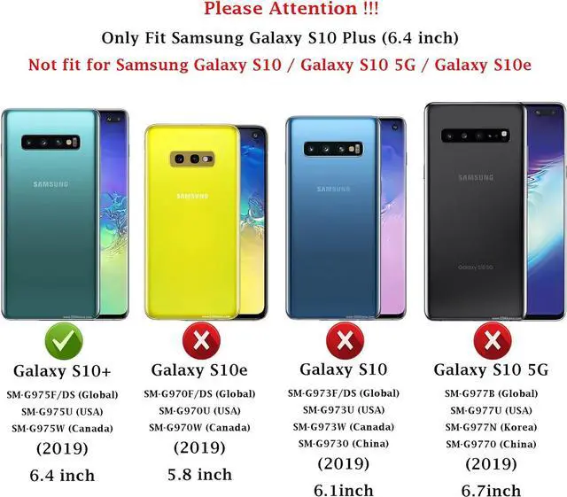 Alt view image 2 of 7 - for Samsung Galaxy S10 Plus Case with Camera Lens Cover HD Screen Protector, Military-Grade Drop Tested Magnetic Ring Holder Kickstand Protective Phone Case for Samsung Galaxy S10+ Plus (Purple)