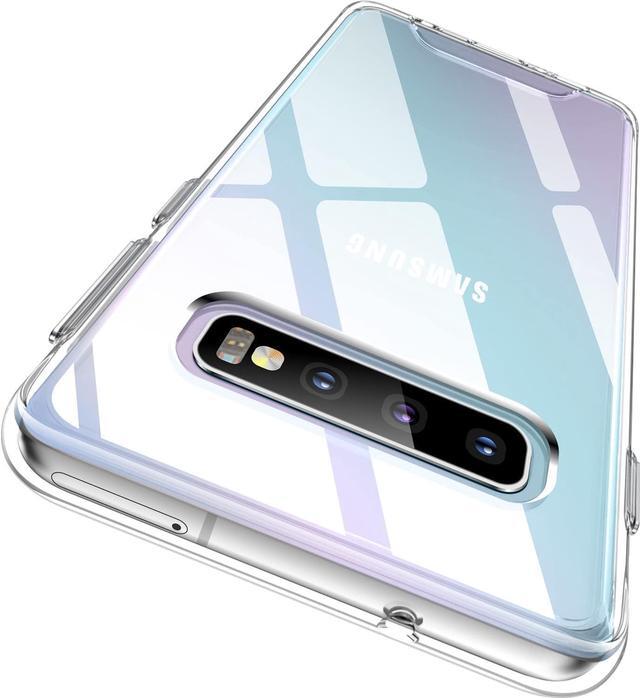 Main image of Rayboen Case for Galaxy S10 Plus, Crystal Clear Designed Shockproof Protection Phone Case, Transparent Hard PC Back Flexible TPU Sleek Light and Durable Cover for Samsung Galaxy S10 Plus