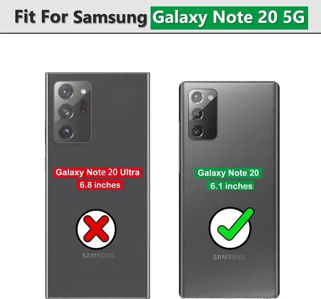 Alt view image 2 of 7 - Compatible with Samsung Galaxy Note 20 5G Case,Samsung Note 20 Case with HD Screen Protector with Slide Camera Cover, 360°Rotation Ring Kickstand [Military Grade] Case for Galaxy Note 20,Black
