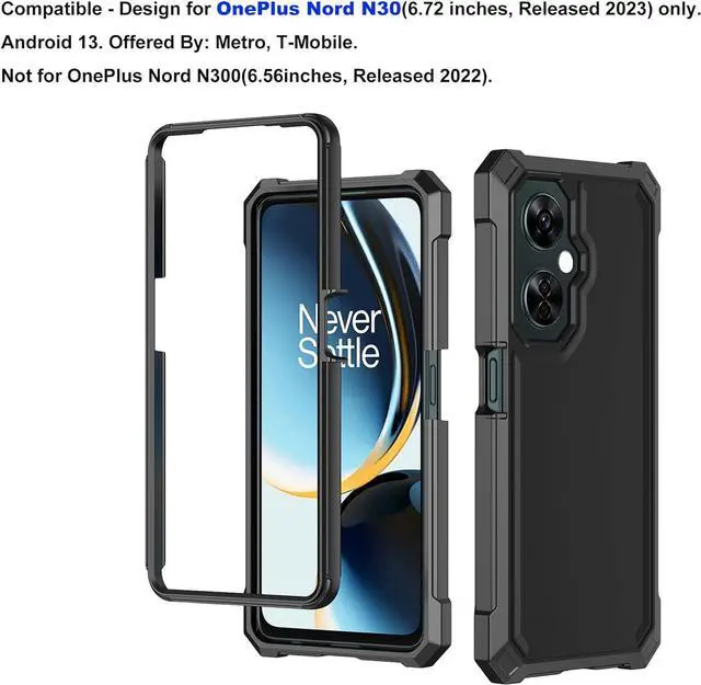 Alt view image 2 of 7 - Ailiber for OnePlus Nord N30 Phone Case, One Plus N30 5G Case with Screen Protector Tempered Glass, 2 Layer Structure Protection, Shockproof Corner TPU Bumper, Slim Silicone Cover for Plus 1 N30-Black
