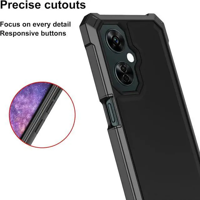 Alt view image 5 of 7 - Ailiber for OnePlus Nord N30 Phone Case, One Plus N30 5G Case with Screen Protector Tempered Glass, 2 Layer Structure Protection, Shockproof Corner TPU Bumper, Slim Silicone Cover for Plus 1 N30-Black