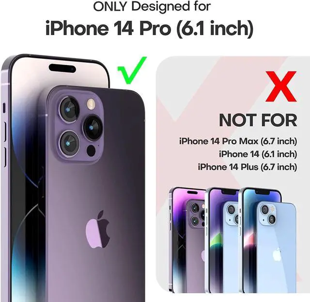 Alt view image 2 of 6 - TAURI for iPhone 14 Pro Case, [5 in 1] 1X Clear Case [Not-Yellowing] with 2X Screen Protectors + 2X Camera Lens Protectors, [Military Grade Drop Protection] Slim Shockproof Case for iPhone 14 Pro