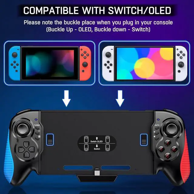 Alt view image 5 of 7 - Gammeefy Switch Controller for Switch/OLED, One-Piece Joypad Controller Replacement for Switch Pro Controller, Switch Controllers Remote with Adjustable TURBO and Dual Motor Vibration