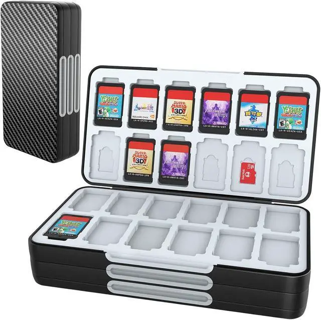 Main image of HEIYING Game Card Case for Nintendo Switch and Switch OLED,Customized Pattern Nintendo Switch Lite Game Card Storage Case with 72 Game Card Slots and 24 Micro SD Card Slots.