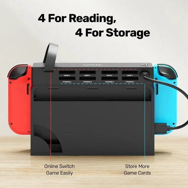 Alt view image 2 of 7 - Alxum Switch Game Card Reader, 8 in1 Switch Game Card Holder Multi Switcher