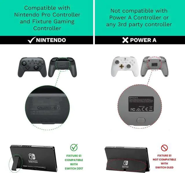 Alt view image 2 of 6 - Fixture S1 Gaming Console Monitor and Controller Mount Compatible with Nintendo Switch and Pro Controller, Adjustable Video Game Holder Stand Clip, Gray