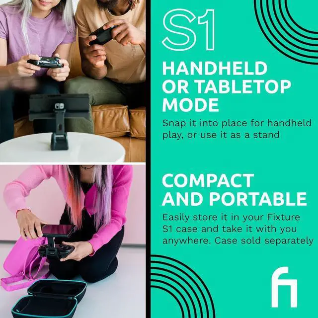 Alt view image 3 of 6 - Fixture S1 Gaming Console Monitor and Controller Mount Compatible with Nintendo Switch and Pro Controller, Adjustable Video Game Holder Stand Clip, Gray