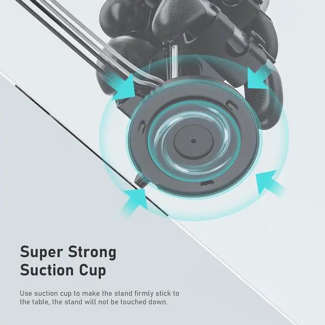 Alt view image 4 of 7 - Headphone Controller Storage Holder for Desk 4 Tiers with Anti-Slip Stable Suction Cup, Controller Holder, Universal Gaming Desk Accessories for PS5/PS4/Xbox Series/Xbox One/Switch Pro