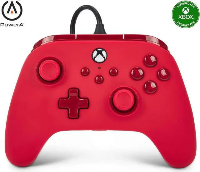 Main image of PowerA Advantage Wired Controller for Xbox Series X|S - Red, Xbox Controller with Detachable 10ft USB-C Cable, Mappable Buttons, Trigger Locks and Rumble Motors, Officially Licensed for Xbox