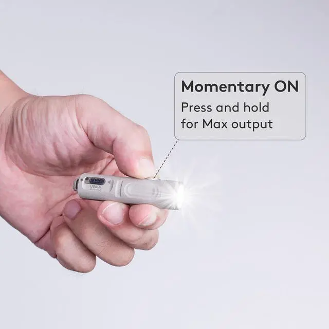 Alt view image 6 of 6 - RovyVon A3 Pro G4 USB-C Rechargeable 7000K EDC Flashlight, 650 High Lumen Ultra Bright with Cool White, Momentary On, Lock Mode, Gift for Pocket Outdoor(Marble Surface)