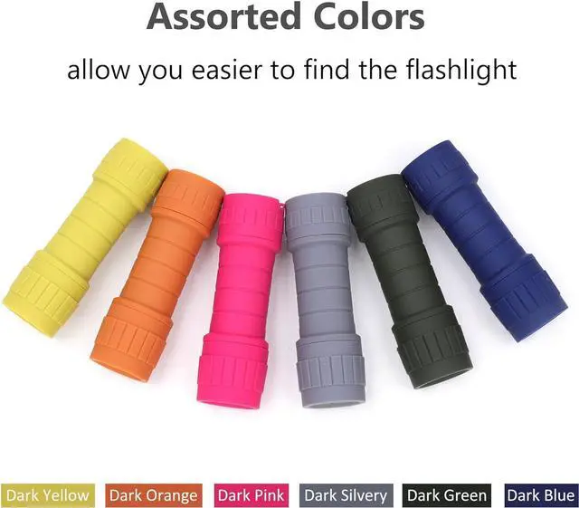 Alt view image 3 of 7 - 6-Pack Small Flashlights Set Super Bright 100 Lumen LED Flashlight Pack with 18-Piece AAA Batteries Included Mini Flashlight Outdoor Flashlight for Camping Hiking Emergency