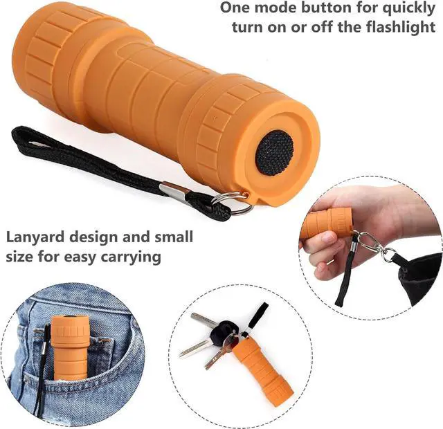 Alt view image 6 of 7 - 6-Pack Small Flashlights Set Super Bright 100 Lumen LED Flashlight Pack with 18-Piece AAA Batteries Included Mini Flashlight Outdoor Flashlight for Camping Hiking Emergency