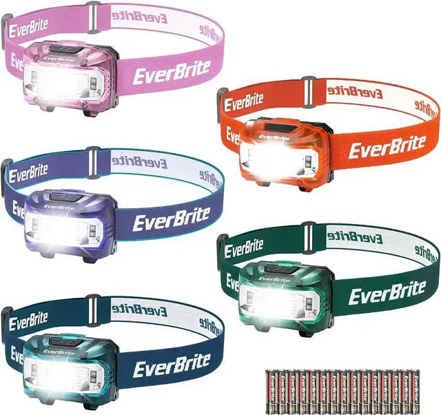 Main image of Headlamp 5 Pack Kids Headlamp with Red Light and Memory Function Head Lamp for Adults and Kids with 5 Modes Bright Headlamps for Camping Running Batteries Included