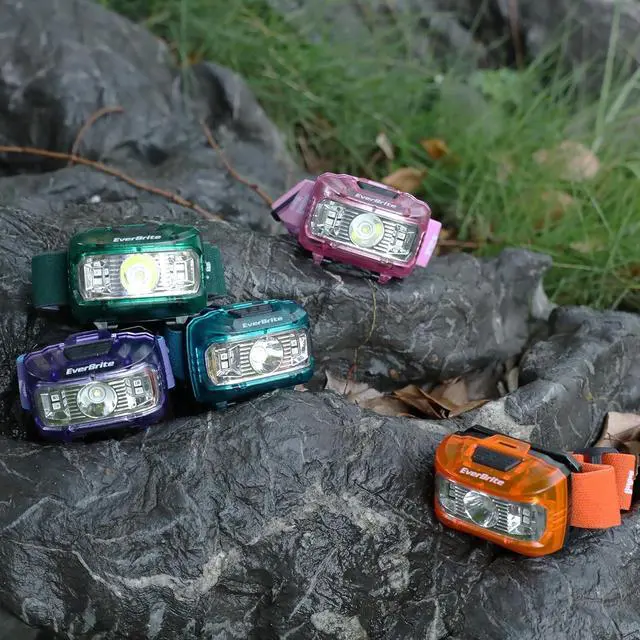 Alt view image 6 of 7 - Headlamp 5 Pack Kids Headlamp with Red Light and Memory Function Head Lamp for Adults and Kids with 5 Modes Bright Headlamps for Camping Running Batteries Included